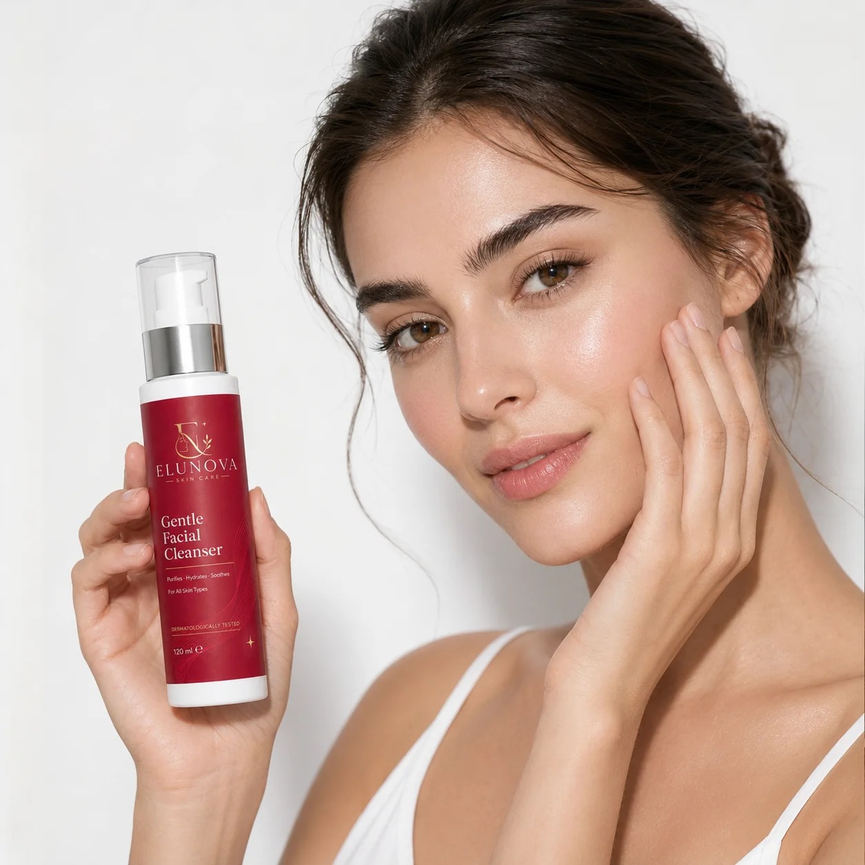 Elunova Gentle Facial Cleanser For All Skin Types (120ml) - Image 2
