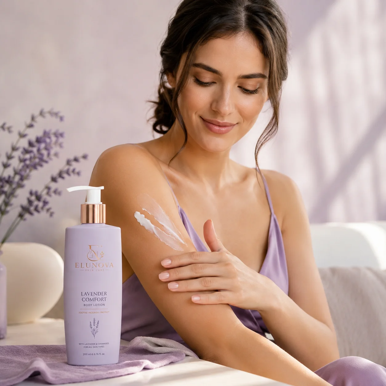 Elunova Lavender Skin Softening Lotion (200ml) - Image 2