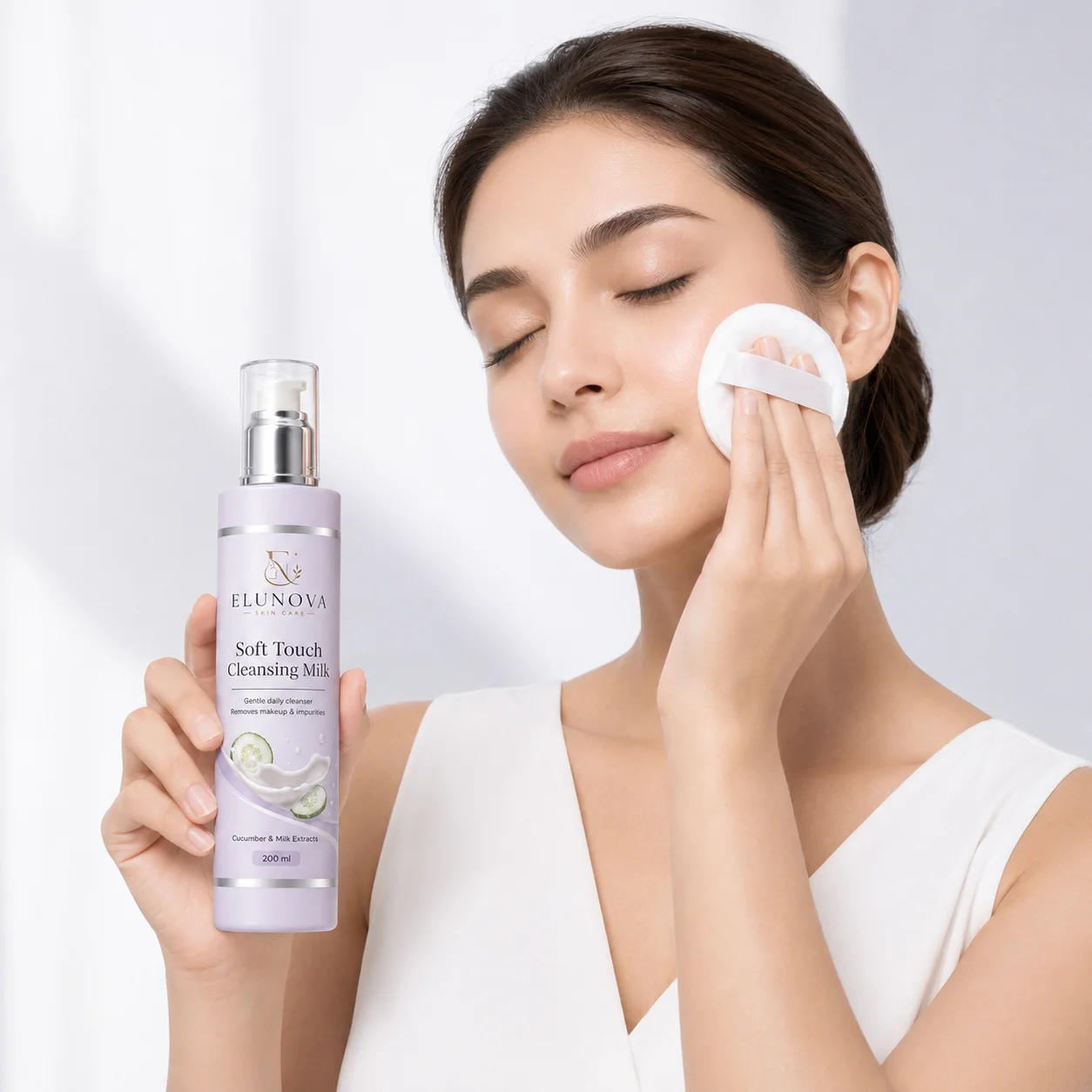 Elunova Soft Touch Cleansing Milk For Gentle Hydrating (200ml) - Image 2